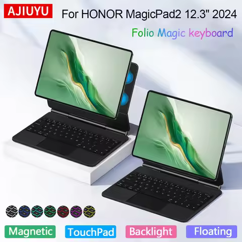 AJIUYU Smart Folio for HONOR MagicPad2 2024 ROD2-W09 MagicPad 2 12.3 Inch Magnetic Floating Design T