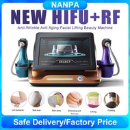 NEW Hifu Ultrasound RF Anti Wrinkle Machine Microelectricity SMAS 2 Handles Facial Lifting Skin Tightening Therapy Fat Loss Slimming Body Shaping Treatment Device