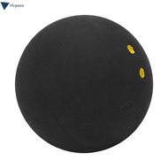 HCYEOU Squash Ball, Double Yellow Dot 40MM Rubber Squash Balls, Squash Racket Supplies Black Trainin