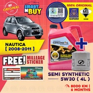 Perodua Engine Oil 5W30 Semi Synthetic Original Minyak Hitam Kereta Perodua Nautica 2008 - 2011 Miny