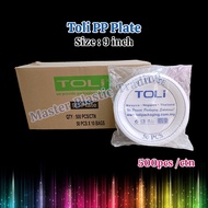PP Plate Round Plate [500pcs ] Toli 9" PP Party Plate Pinggan Plastik