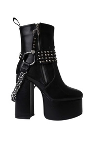 Villains SF YUKIA Platform Biker Boots รองเท้าบูทแพลตฟอร์มผู้หญิง ส้นสูง 5.5"