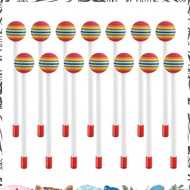 14 Pcs Lollipop Drum Mallet Sticks Round Rainbow Hammer Percussion Sticks Plastic Drumsticks for Kid