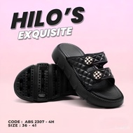 HILOS SANDAL WANITA KEKINIAN MODEL BARU WEDGES 4CM MOTIF CHANEL BAHAN KARET EVA JELLY NYAMAN DIPAKAI
