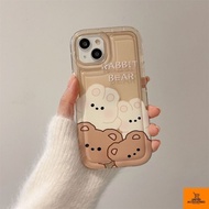 CC23 SOFTCASE RABBIT BEAR MOTIF CLEAR TPU FOR OPPO F9 A5S A7 A12 A1K A3S A15 A15S A16 A17 A5 2020 A9
