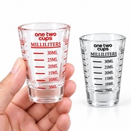 MERAH Expresso Glass Coffee Measuring Cup 30ml - MD19 Red