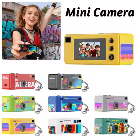 Thumb Keychain Blind Box Camera Mini Camera Retro Support Memory Card 1080P Camcorder Video Recorder