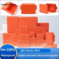 NONEDYODYE9I Enclosure Junction Housing Box, ABS Plastic Orange Color Electronic Project ,  Design I