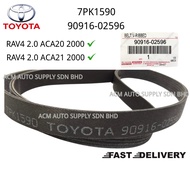 【ACM】TOYOTA RAV4 2.0 ACA20 /ACA21 2000-2005 FAN BELT 7PK1590 90916-02596