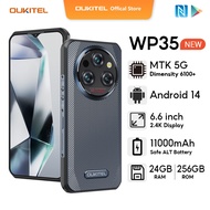 OUKITEL WP35 5G Android 14 24GB+256GB Mobile 6.6” FHD+ 2.4K 60HZ Screen 64MP+8MP Night Vision Handph