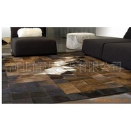 New Handmade Cowhide Horsehair Stitching Square Carpet Exhibition Carpet Door Mat Wedding Carpet Hot