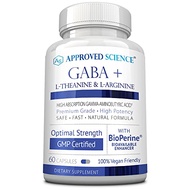 Approved Science GABA+ - Promote Calm, Improve Sleep, Boost Mood - GABA, L-Theanine, L-Arginine, Vit
