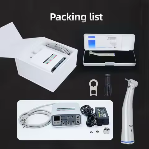 Electric Micro Motor Handpiece – 1:1 Contra Angle with Motor Unit