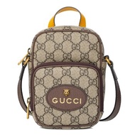 Gucci 古馳 GG Supreme 迷你斜挎包 658556 啡色