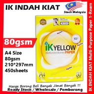 IK Yellow A4 Paper 80gsm 450sheets #IK #80gsm #A4 #Paper