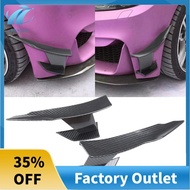 Universal Carbon Fiber Look Car Front Bumper Lip Splitter Fins Body Canards Diffuser Spoiler for -