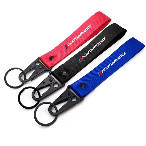 Nylon Car Keychain Neck Strap Lanyards Keyring Accessories For BMW M Performance M3 M5 M6 Power E70 