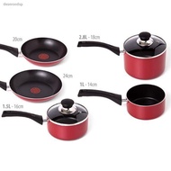 ✆✁Tefal Bistro Set 5 PCS Non Stick Cookware Pots & Pans Set with Glass Lid Genuine Import Set