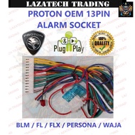SOCKET WIRING ALARM KERETA,WIRING ALARM,ADAPTER WIRING,PROTON OEM 13PIN ALARM SOCKET (BLM, FL,FLX, G