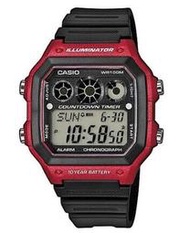 CASIO 10年電力  防水100米  數位腕錶 AE-1300WH-4A