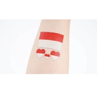 Tatoo Bendera Merah Putih Temporary / Tatoo Bendera / Tatoo Pipi / Tatoo 17 Agustus