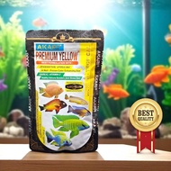 AKARI PREMIUM YELLOW CICHLID TROPICAL 100 G 1MM FISH PELLET FEED/