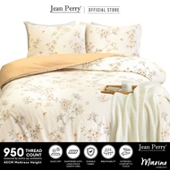 Jean Perry Marino Fitted Bedsheet Set (w/o Comforter) - 100% Combed Cotton Sateen 950TC (SUPER SINGL