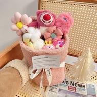 Newmine น่ารักจัง การ์ตูน ตุ๊กตาทอง doll bouquet  ช่อดอกไม้ตุ๊กตา ส่งแฟนมา ของขวัญวันเกิด วันวาเลนไท