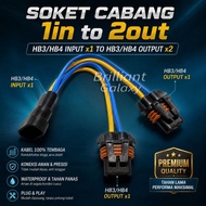 Converter Branch Socket - 1 Input to 2 Outputs - H11 Hb3/ Hb4/