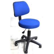 Dental stool with backrest, seat cover with fabric, lab stool