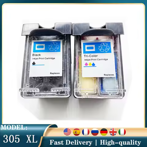 Vliaxh Refill Ink for HP305 305XL cartridge For HP305 DeskJet 2710 2720 4110 4120 4130 ENVY 6010 602