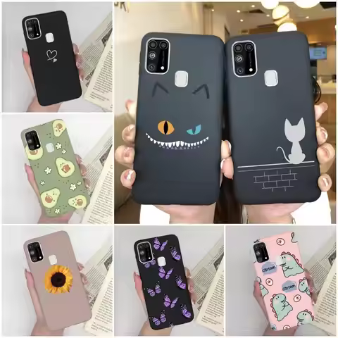 For Samsung M31 M31 Prime M31S M41 Shell Heart Butterfly Cartoon Soft Silicon Back Cover For Samsung