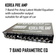 KOREA PRE AMP 7 Band Car Audio Pre Amp Parametric Preamp with Subwoofer Output suitable for all type