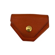 二手愛馬仕 Le Vingt Quatre 迷你皮夾/零皮夾/皮夾/零皮夾，橘色