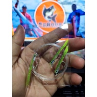 Dilis/Bolinao Style 3D Eye Sabiki Rig - (3 Hooks / 15LBS Mono Line) Fishing Lure