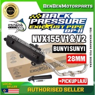 YAMAHA NVX155 V1 V2 NVX 155 RACING EXHAUST PIPE 28MM EJOS EXZOS PIPE BP BACK PRESSURE 100% ORIGINAL 