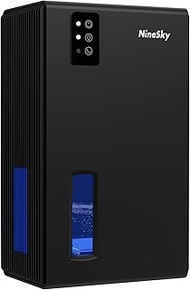 NineSky Home Dehumidifier, 94 oz Water Tank (1000 m2) Auto Shut Off Bathroom Bedroom Basement, 7 Col
