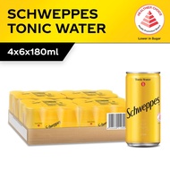 [1 Carton] Schweppes Tonic Water Mini Cans (24x180ml)