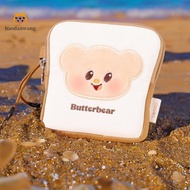 Beige Butterbear Wallet Headphones Bag - Oxford Style for Deli Hy715