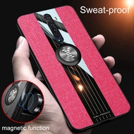 Fashion Woven Cloth Casing Oppo Reno 2Z / 2 / 2F Soft TPU Cover Oppo Reno2 Z F Magnetic Car Finger Ring Holder Case