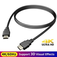 สาย Hdmi ตัวผู้4K เป็น2.0 1.4ที่เข้ากันได้1080P สายวิดีโอ1ม. สายเชื่อมต่อคอมพิวเตอร์แล็ปท็อปหน้าจอโปรเจคเตอร์สำหรับสมาร์ททีวี