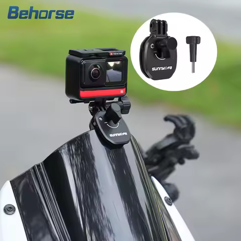 Motorcycle Windshield Quick Release Clip Mount Holder For Insta360 X5/X4 Air/Ace Pro 2/DJI Osmo Nano