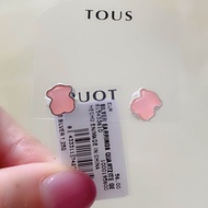 สเปน TOUS ต่างหูหมีพีชตุ้มหูหมีน้อยคลาสสิกอาเกตสีดำ815433500มอบให้แฟนสาวเงินนิชแบรนด์