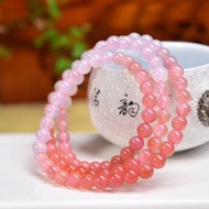 純天然極品鹽源瑪瑙多圈手鏈 珠經6MM 色澤油潤 富貴美豔