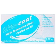 skin coat Prozone disposable nitrile gloves (blue powder free) Size M 100pcs 100pcs/box