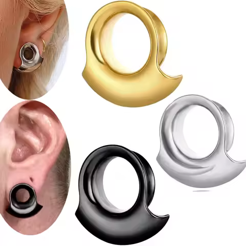 Curved Ear Gauges Plugs for Men Ear Plugs and Tunnels for Women Size 0G 00G 8mm 10mm Ear Tunnels Ear