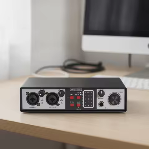 USB Audio Interface 32-bit/384 kHz Audio Interface with Type-C USB Mixing Console Compact Mixer Plug