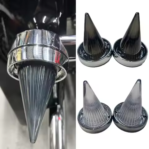 Pointed Lens Turn Housing Pair 1986-2021 Fitment Round Base Motorcycle Cover Replacement Set