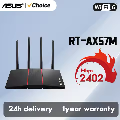 ASUS RT-AX57 M Dual Band WiFi 6 Extendable Router, Subscription-Free Network Security, Parental Cont