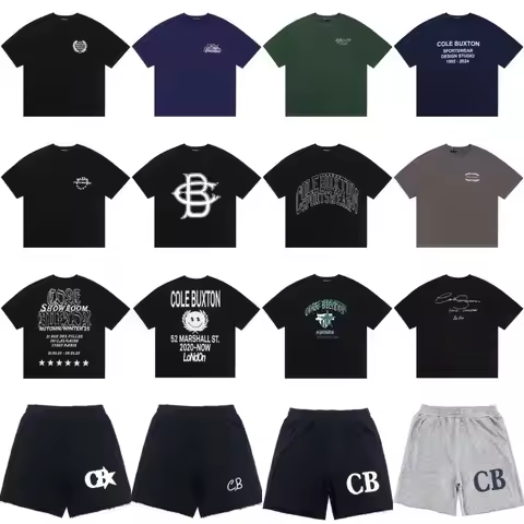 Cole Buxton American Minimalist Short-Sleeve Men T-Shirt for Spring/Summer - Loose Fit, Streetwear S